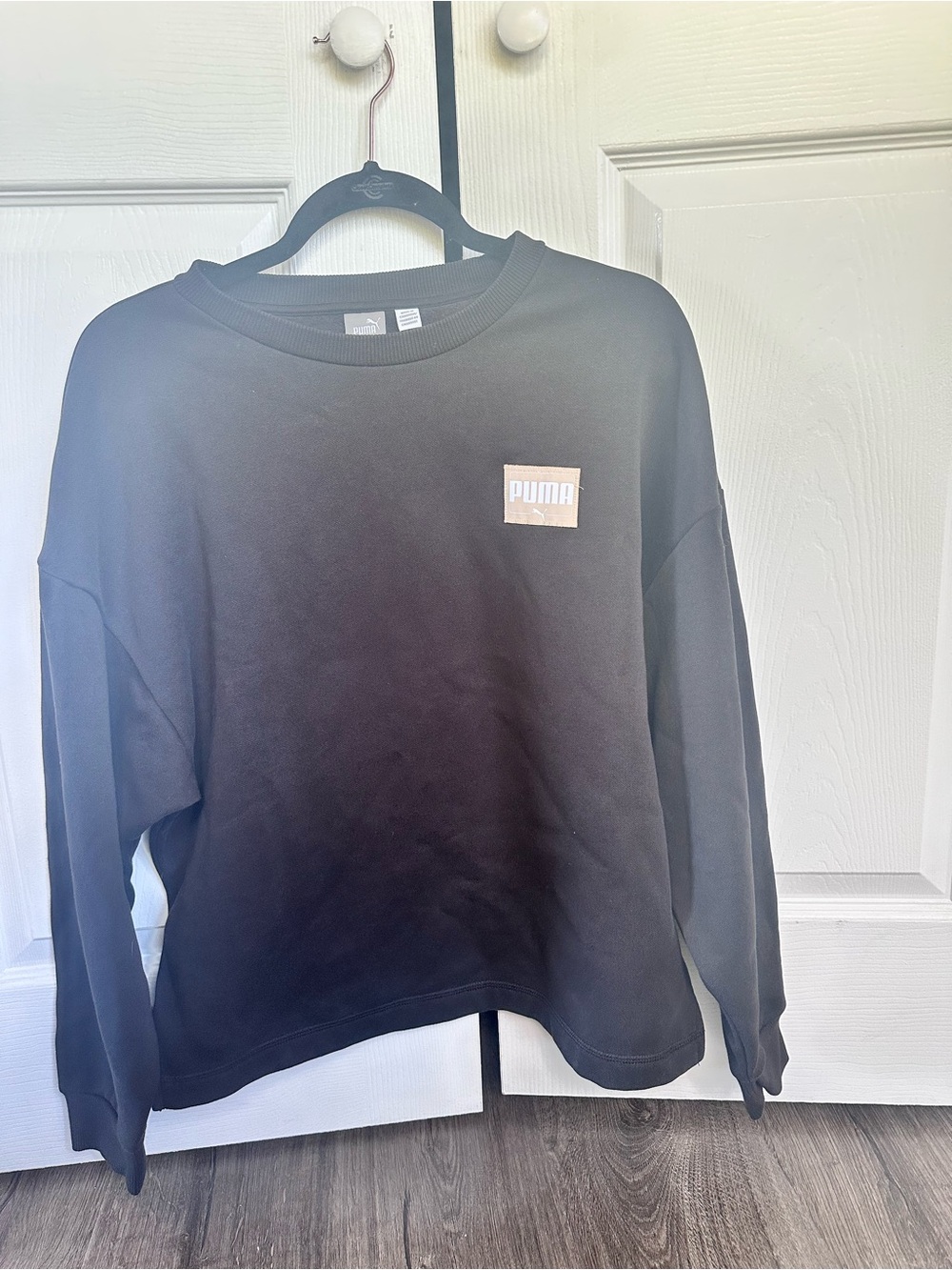 Puma Black Sweatshirt with Tan Logo Patch